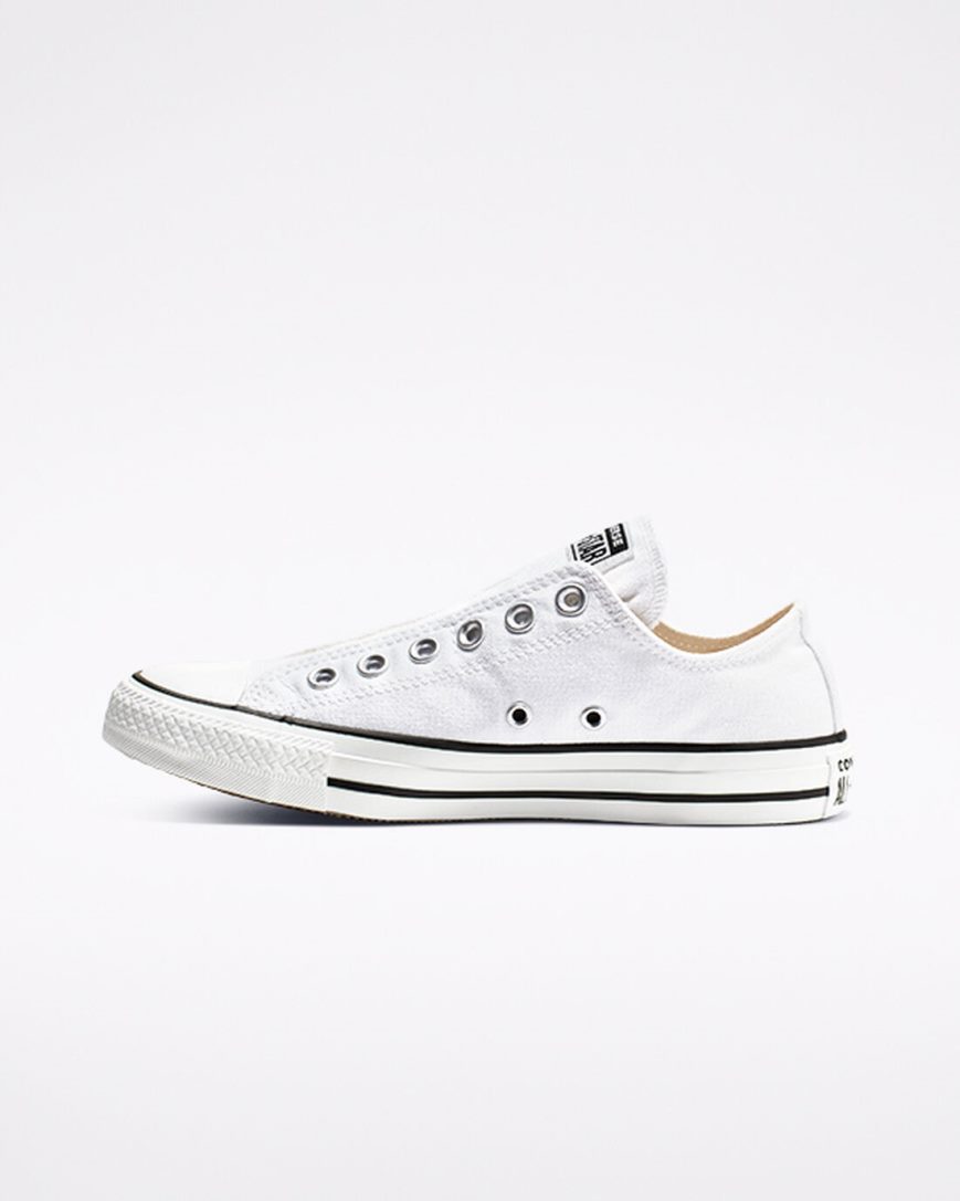 Pantofi Slip On Barbati Converse Chuck Taylor All Star Albi Negrii Albi | RO NQOX13328